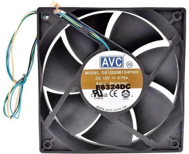 Alt view image 3 of 4 - DS12025B12H 12cm 120mm fan 12025 12V 0.75A Double ball bearing 4pin PWM computer CPU cooler cooling fan