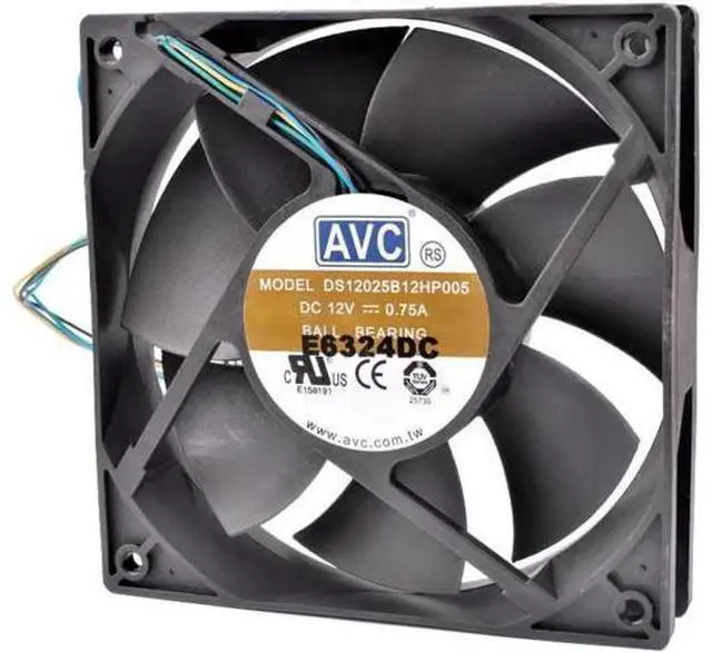 Alt view image 4 of 4 - DS12025B12H 12cm 120mm fan 12025 12V 0.75A Double ball bearing 4pin PWM computer CPU cooler cooling fan