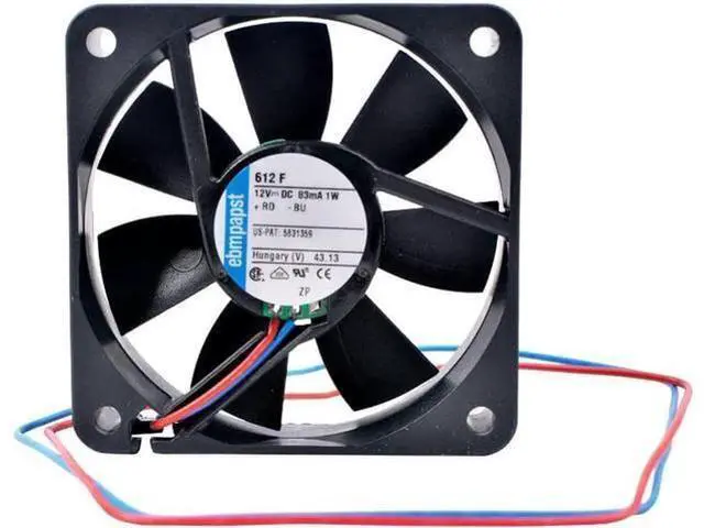 Main image of 612 F US-PAT5831359 6cm 60mm fan 60x60x15mm DC12V 83mA 1W 4000rpm Cooling fan for chassis power inverter