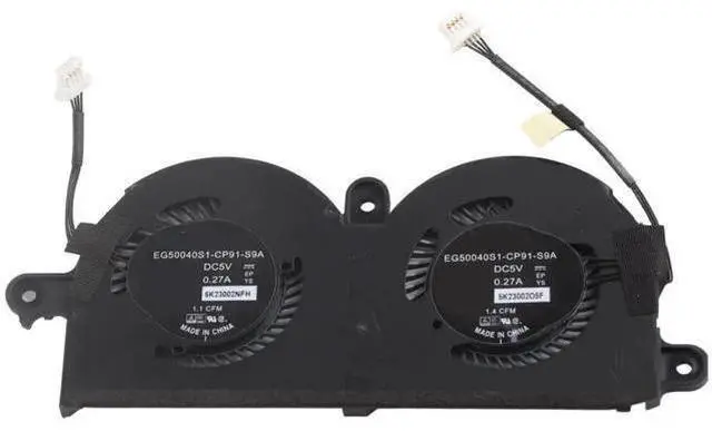 Main image of CPU & GPU Cooling Fan Assembly, Small Portable Laptop CPU Cooling Fan 4 Pin Power Connector for de 11 XPS 13 9370 9380 0980WH 980WH ND55C19 16M01