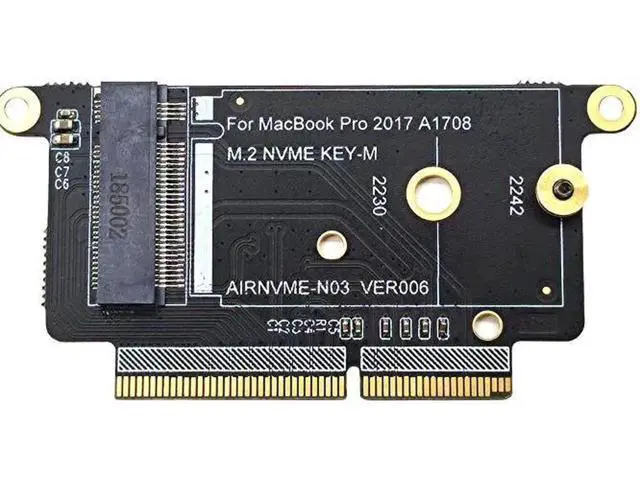 Alt view image 5 of 5 - A1708 SSD Adapter NVMe PCI Express PCIE to NGFF M2 SSD Adapter Card M.2 SSD for Apple Macbook Pro Retina 13" A1708 2016 2017