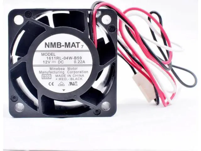 Alt view image 2 of 4 - 1611RL-04W-B59 4cm 40x40x28mm 40mm fan 4028 12V 0.22A 3 lines 3pin server cooling fan