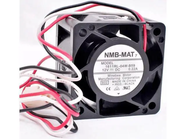 Alt view image 3 of 4 - 1611RL-04W-B59 4cm 40x40x28mm 40mm fan 4028 12V 0.22A 3 lines 3pin server cooling fan