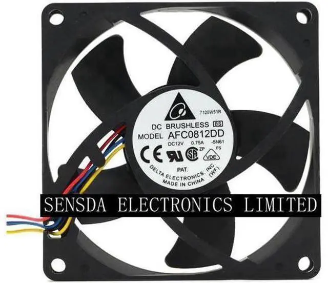 Main image of 1pcs pwm fan For delta AFC0812DD DC12V 0.75A 8020 8CM 80mm 80x80x20mm 4Pin 4Wire high-speed Cooling Fan