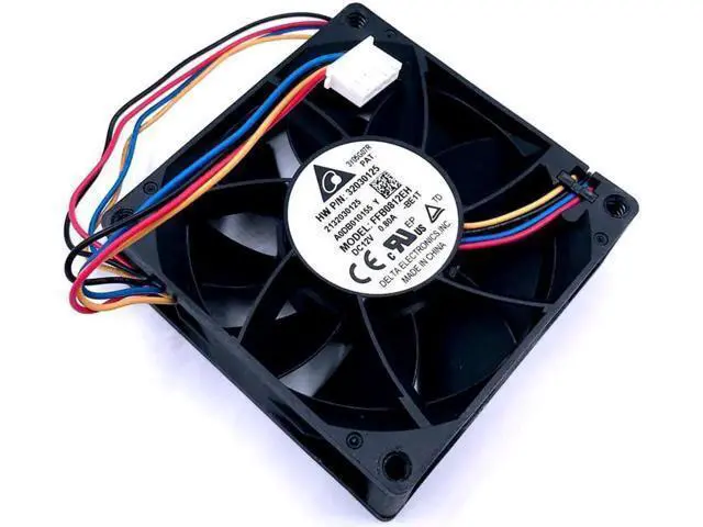 Alt view image 5 of 6 - 80mm PWM Cooling Fan 8cm FFB0812EH 80*80*25mm 12V 0.80A 6200RPM High Speed CFM Cooler 12V Dual Ball Bearing Fan,for Delta