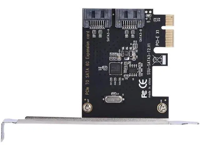 Alt view image 2 of 5 - 1X 4X 8X 16X PCI-E Cards PCI Express to SATA 3.0 2-Port SATA III 6Gbps Expansion Adapter Boards Add On Cards PCI-Express Card