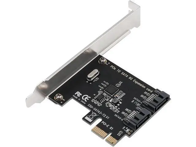 Alt view image 4 of 5 - Superspeed PCI-E 2.0 X1 To 2 Ports SATA III 6GB/s Internal Converter PCI Express Controller Adapter Card For SATA HDD SSD