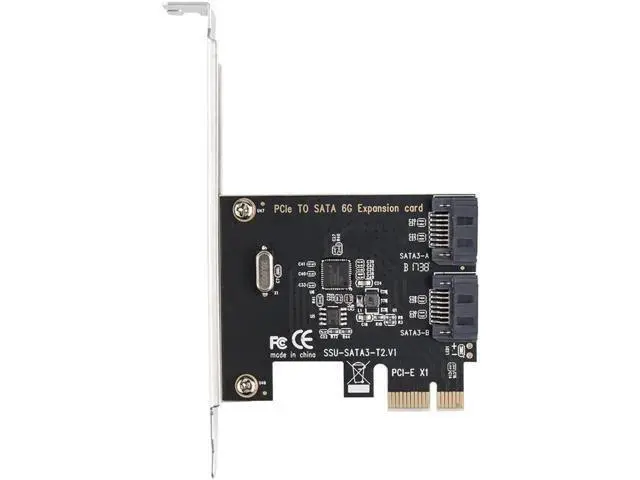 Alt view image 5 of 5 - Superspeed PCI-E 2.0 X1 To 2 Ports SATA III 6GB/s Internal Converter PCI Express Controller Adapter Card For SATA HDD SSD