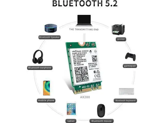 Alt view image 5 of 7 - Wireless Network Card NGFF 2.4Ghz / 5Ghz Dual Band BCM94352Z Wireless Network Card(#3)