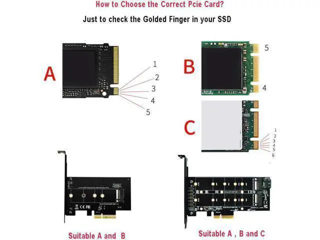 Alt view image 5 of 5 - PCIe Adapter M2 NGFF SSD NVME M Key SATA-based B Key to PCI-e 3.0 X4 X8 X16 2230-2280 size ssd Controller Converter Card