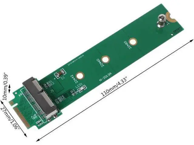 Alt view image 3 of 5 - For MacBook Air Pro 12+16 Pins SSD to M.2 Key M (NGFF) PCI-e Adapter Converter Card for PC Computer Accessories LX9B