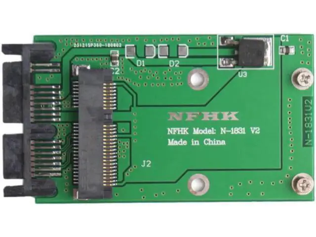 Alt view image 4 of 5 - Mini PCIe PCI-e mSATA 3x5cm SSD to 1.8" Micro SATA Adapter converter card PCI-e 52 Pin Connector