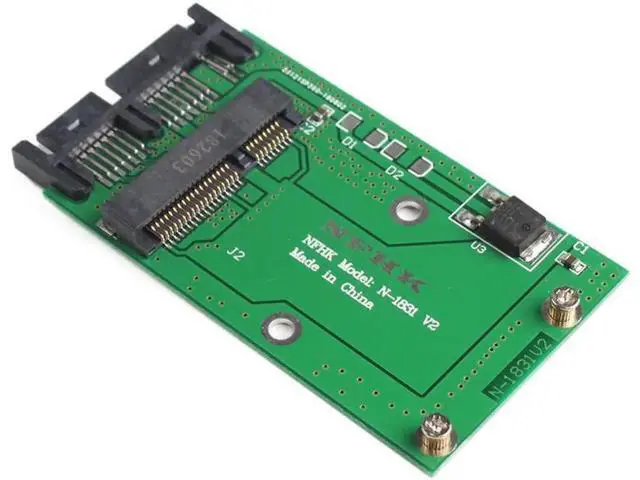 Alt view image 5 of 5 - Mini PCIe PCI-e mSATA 3x5cm SSD to 1.8" Micro SATA Adapter converter card PCI-e 52 Pin Connector