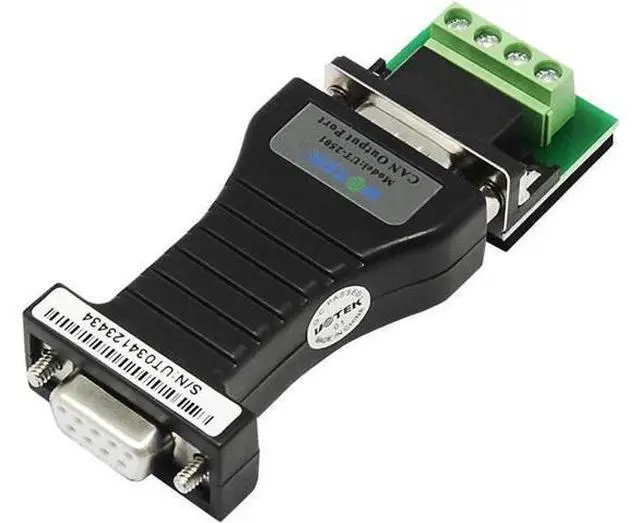 Main image of UTEK UT-2501 serial port 232 to RS232 CANBUS to BUS CAN transparent converter using TVS RS-232 to CANBUS Converter TTL Level