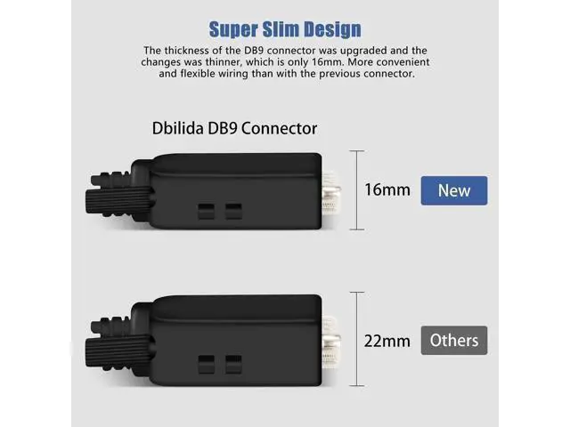 Alt view image 5 of 5 - Dbilida DB9 Solderless Connector (2Male+2Female), DB9 Breakout Connector RS232 D-SUB Serial to 9pin Port Terminal with Case