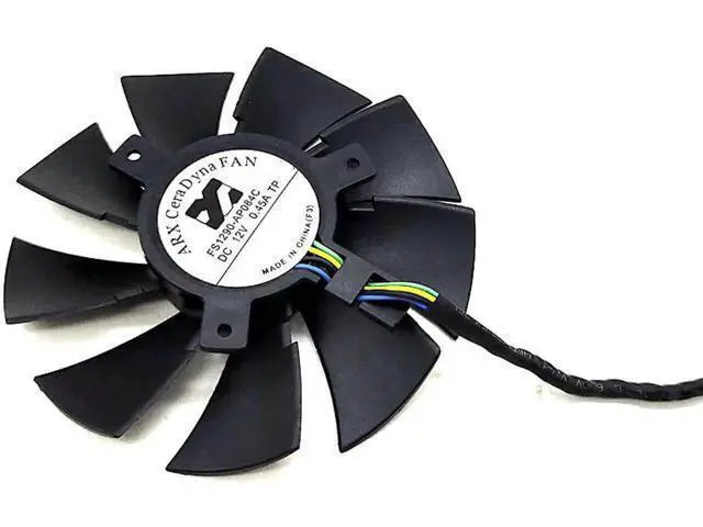 Alt view image 3 of 5 - Hd7750 hd7770 video card fan ARX FS1290-AP084C 12V 4-wire temperature control Diameter: 85mm Hole distance: 39mm