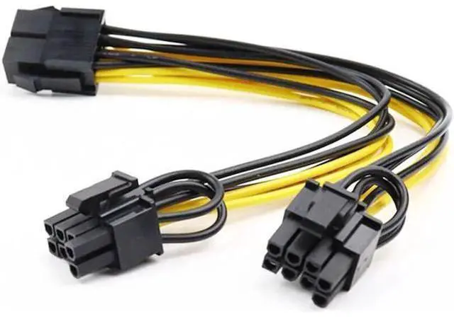 Main image of CPU 8P Female to 2 Port Dual 8pin 6P+2P Male GPU Graphics Video Card Power Supply Riser Mining Cord Cabo