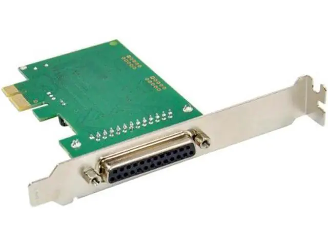 Alt view image 3 of 5 - 1 Port Parallel PCIe X1 Card PCI Express to DB25 LPT Printer Expansion Adapter Card Support SPP / PS2 / EPP/ECP Modes