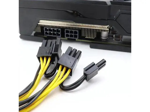 Alt view image 3 of 6 - CPU 8P Female to 2 Port Dual 8pin 6P+2P Male GPU Graphics Video Card Power Supply Riser Mining Cord Cabo
