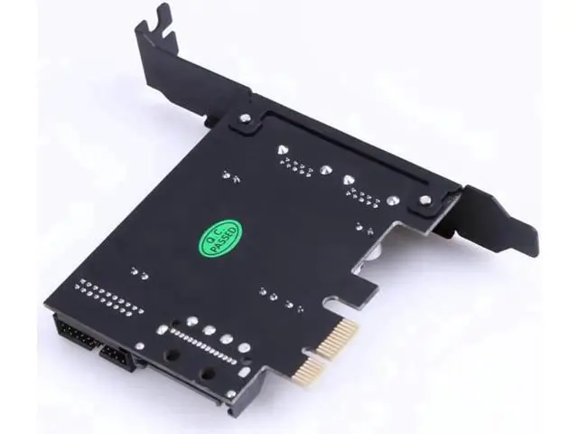 Alt view image 2 of 5 - speed PCI-E to USB 3.0 with 2 USB Ports PCI Express Expansion Card 19-Pin Power Connector support PCIE 1X 4X 8X 16X