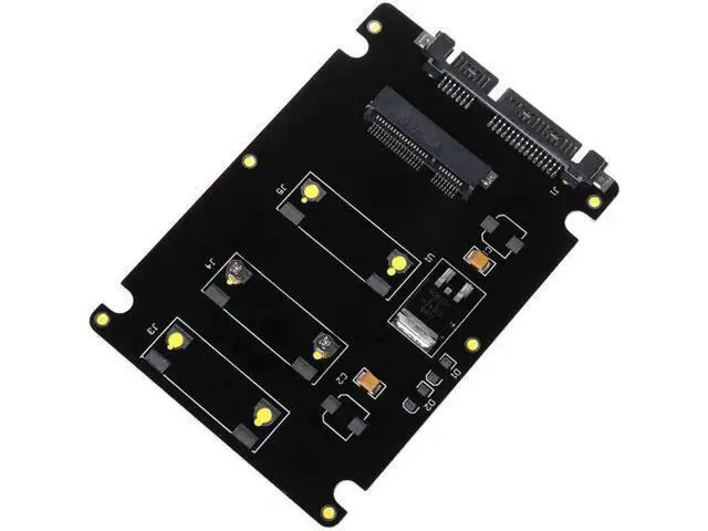 Alt view image 4 of 5 - Pcie mSATA SSD to 2.5 inch SATA3 Adapter Card with Case 7 mm Thickness black