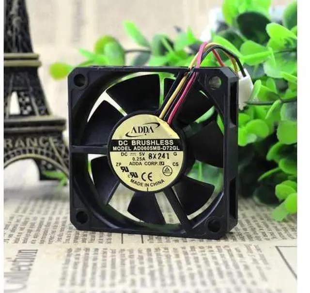 Alt view image 3 of 5 - ADDA 5V 0.25A AD0605MB-D72GL 6015 Power Supply High Volume 6cm Fan