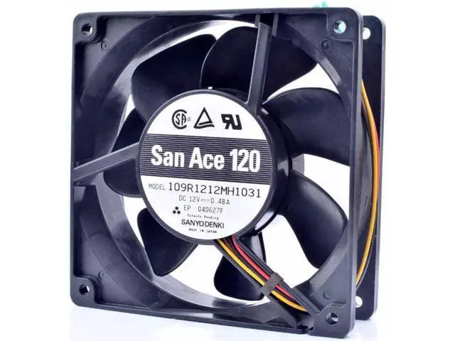 Alt view image 3 of 5 - 109R1212MH1031 12cm 12038 120x120x38mm 12V 0.48A 4 line server chassis cooling fan