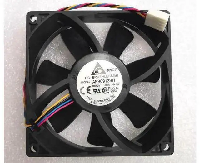 Main image of AFB0912SH For Delta 9025 9225 9cm Fan 4-Wire Dual Ball Bearing 12V 1A 5400RPM