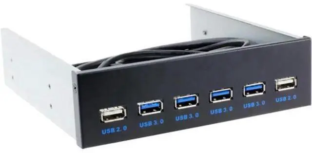 Main image of 20Pin Motherboard to USB 3.0 + 2.0 6 Ports Front Panel internal Bracket 4 5.25"