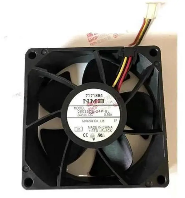 Main image of Cooler Fan for 08025DE-24P-BL 24V 0.35a 3-wire with Detection Inverter Cooling Fan 80*80*25mm