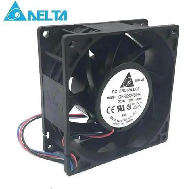 Main image of FOR for 9cm QFR0924UHE 9238 92*92*38mm DC 24v 1.2A 3wire Cooling fan 8300RPM 131.76CFM