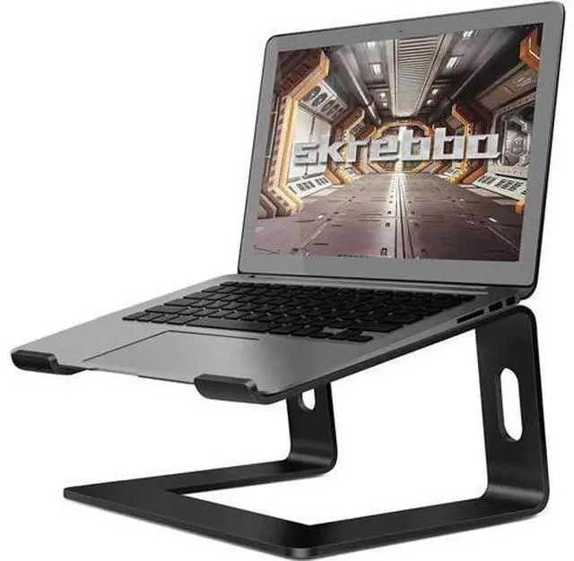 Main image of Laptop Stand, Ergonomics Aluminum Laptop Riser, Detachable Computer Stand, Adjust Laptop Holder Stand for Macs and laptops ,Black
