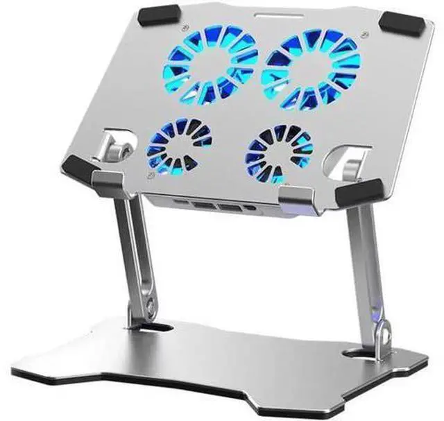 Main image of Tablet Stand with 4 High-speed Cooling Fan, Ergonomics Aluminum Tablet Riser, Computer Stand, Adjust Tablet Holder Stand for MacBook Air 9-13.3" Tablets & Notebook