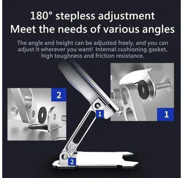Alt view image 6 of 7 - Tablet Stand with 4 High-speed Cooling Fan, Adjustable Aluminum Ergonomic Portable Desktop Holder,Compatible with MacBook Air Pro, Dell XPS, Lenovo More 9-13.3" Tablets & Notebook