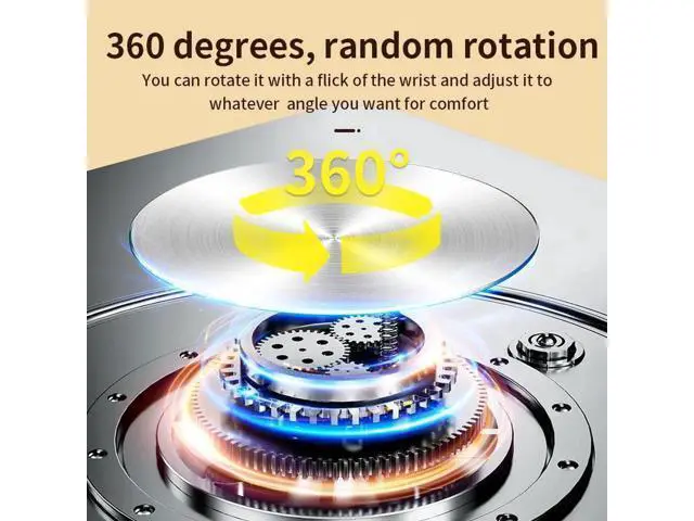 Alt view image 7 of 7 - Laptop Stand with 360° Rotating Base Adjustable - Portable Foldable Ergonomic Aluminum Laptops Holder Compatible with 10 to 17.3 Inch All MacBook Pro Lenovo HP Notebook Computer, Gray