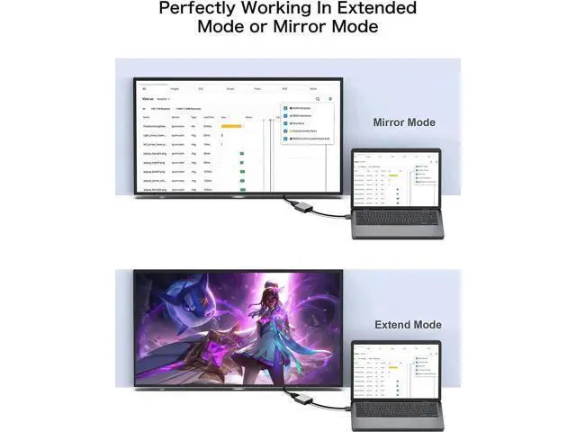 Alt view image 6 of 6 - USB to HDMI Adapter USB 3.0/2.0 to HDMI for Multiple Monitors 1080P Compatible with Windows XP/7/8/10/11 Grey
