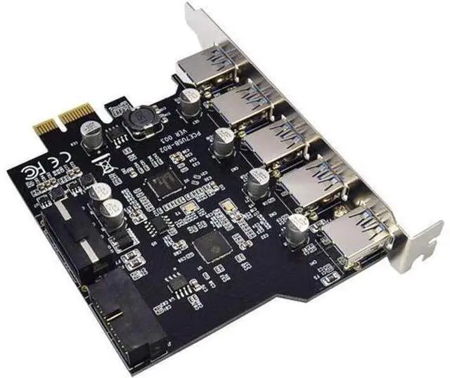 Main image of 5 Port PCI-E to USB 3.0 HUB PCI Express Expansion Card Adapter 5 Gbps Speed Reliable NEC Chipset For Windows XP/ Vista/Win7/8/10