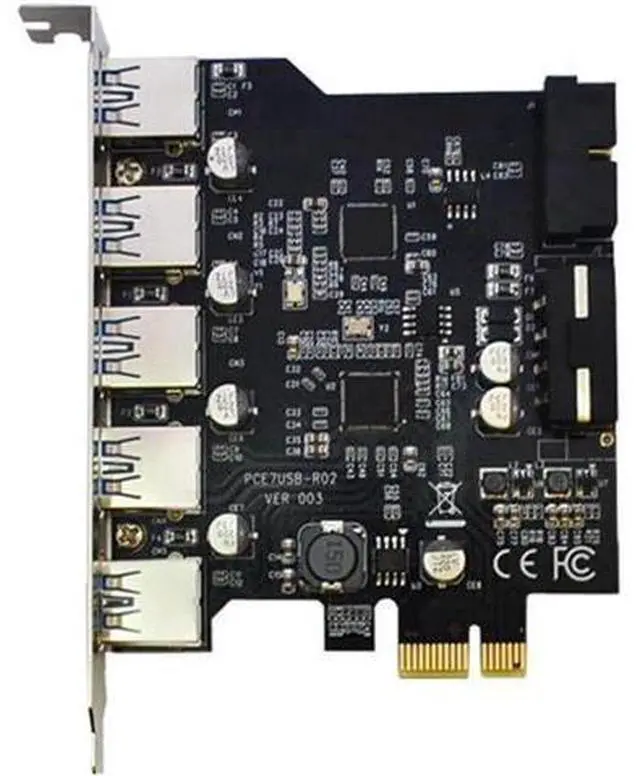 Alt view image 5 of 5 - 5 Port PCI-E to USB 3.0 HUB PCI Express Expansion Card Adapter 5 Gbps Speed Reliable NEC Chipset For Windows XP/ Vista/Win7/8/10