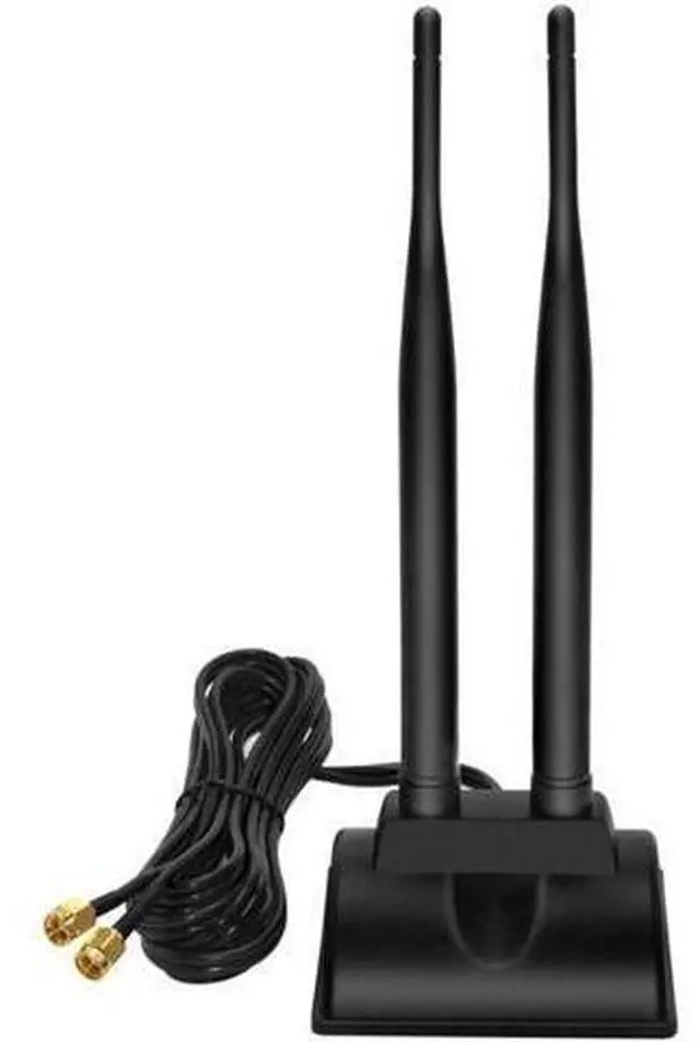 Main image of 5G Dual Band WiFi Antenna High Gain 6DBi Omni Directional RP-SMA Plug Connector with Magnetic Base for Wireless Router wifi card