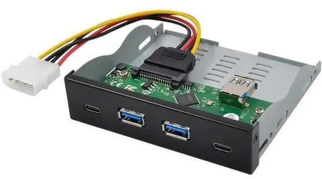 Main image of 3.5 Floppy bay DesktopPC USB3.1 Front Panel Docking Station VIA VL820 Chip TYPE-C + A (2A2C) 2 Ports USB3.1 Hub Adapter 10Gbps