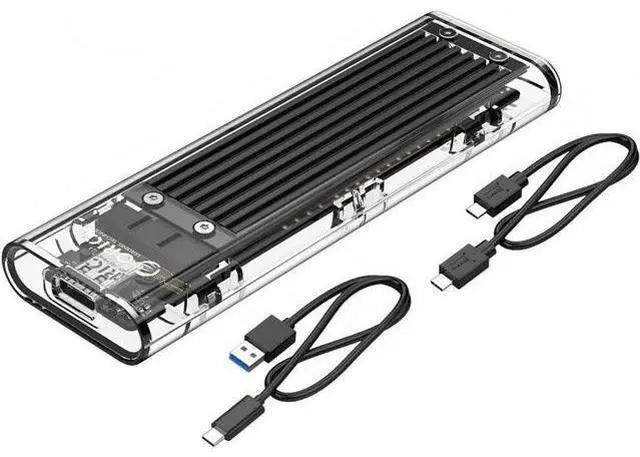 Main image of NVME SSD Enclosure, M.2 NVME to USB C USB 3.1 Adapter with Case, Tool-Free USB3.1 Type-C Gen2 10Gbps to M.2 SSD Enclosure, Fit for 2230/2242/2260/2280 PCIe NVMe M-Key SSD -Black