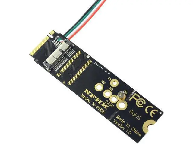 Alt view image 2 of 5 - 6+12 Pin Bluetooth Wifi Wireless Card Module to M.2 Key M PCIe X4 Adapter Card for NGFF M.2 Converter Card