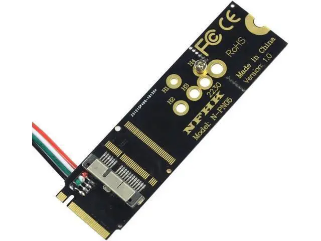 Alt view image 3 of 5 - 6+12 Pin Bluetooth Wifi Wireless Card Module to M.2 Key M PCIe X4 Adapter Card for NGFF M.2 Converter Card