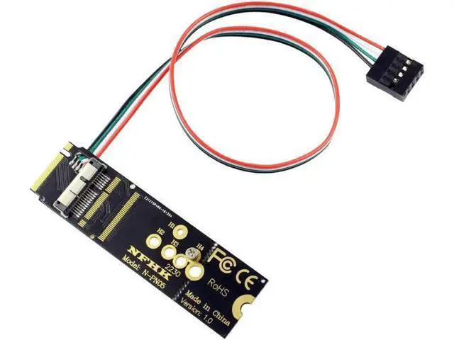 Alt view image 5 of 5 - 6+12 Pin Bluetooth Wifi Wireless Card Module to M.2 Key M PCIe X4 Adapter Card for NGFF M.2 Converter Card