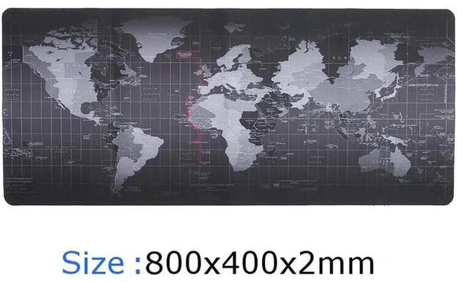 Main image of Large Gaming Mouse Map Pad,with Non-Slip Base,Waterproof and Foldable Pad,Extended XXL Size,Desktop Pad Suitable for Gamers,Suitable for Desktop,Office and Home,Black (80*40cm)