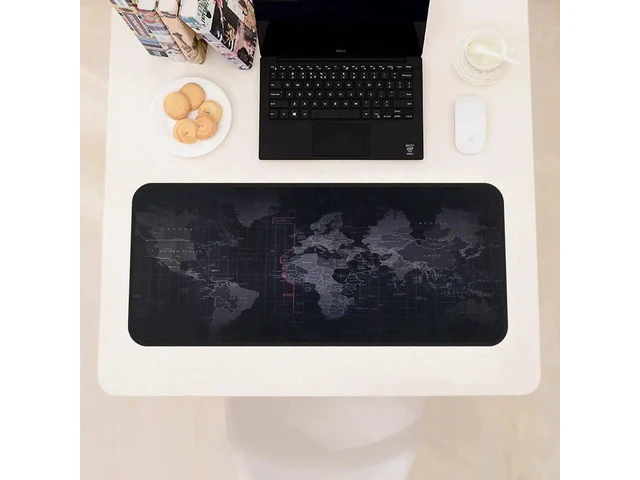 Alt view image 2 of 7 - Large Gaming Mouse Map Pad,with Non-Slip Base,Waterproof and Foldable Pad,Extended XXL Size,Desktop Pad Suitable for Gamers,Suitable for Desktop,Office and Home,Black (80*40cm)