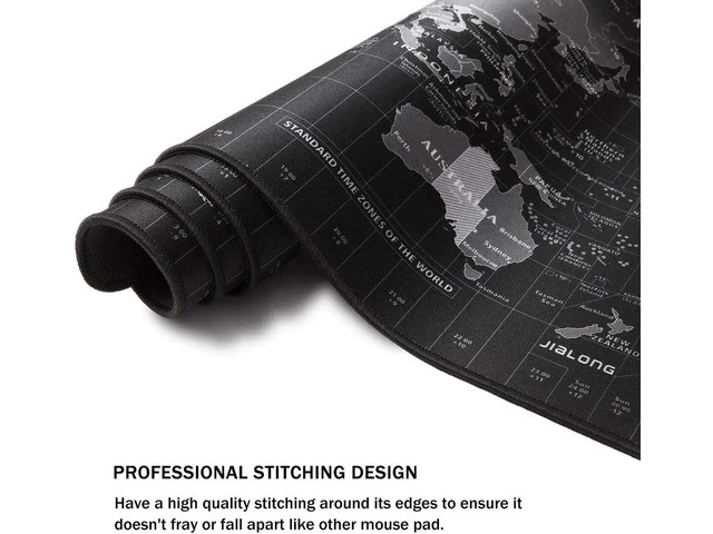 Alt view image 4 of 7 - Large Gaming Mouse Map Pad,with Non-Slip Base,Waterproof and Foldable Pad,Extended XXL Size,Desktop Pad Suitable for Gamers,Suitable for Desktop,Office and Home,Black (80*40cm)