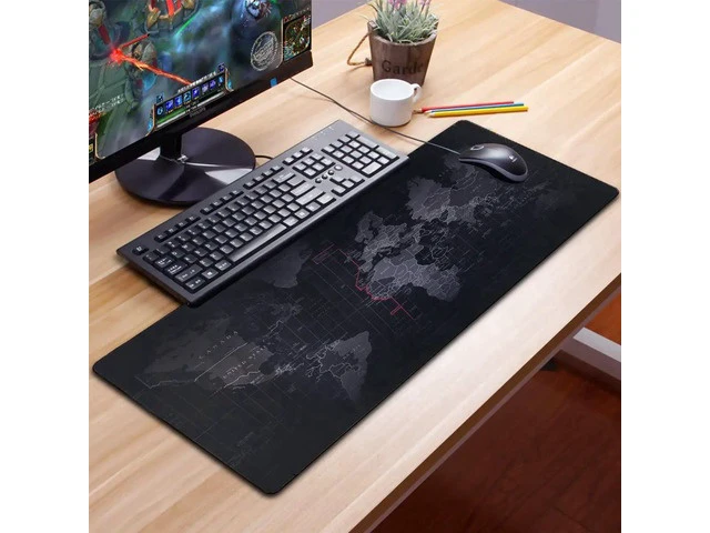 Alt view image 5 of 7 - Large Gaming Mouse Map Pad,with Non-Slip Base,Waterproof and Foldable Pad,Extended XXL Size,Desktop Pad Suitable for Gamers,Suitable for Desktop,Office and Home,Black (80*40cm)