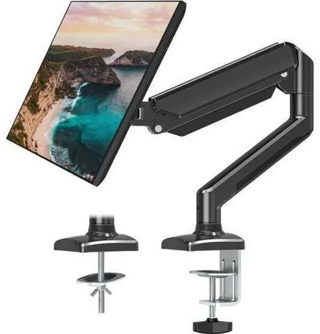 Main image of Single Monitor Mount Arm Fits up to 32 Inch, Desk Mount Holds 4.4-19.8lbs Computer Screen, Full Motion Gas Spring Monitor Desk Mount, VESA Mount 75x75, 100x100