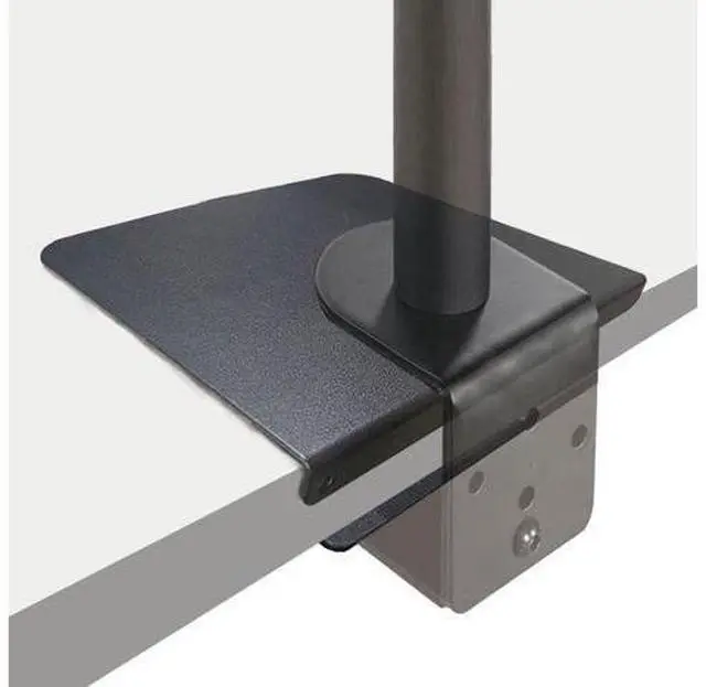 Main image of Steel Monitor Mount Reinforcement Plate Fits Most Monitor Desk Mountfor Fragile Tabletop Protection (Black, Square-1)